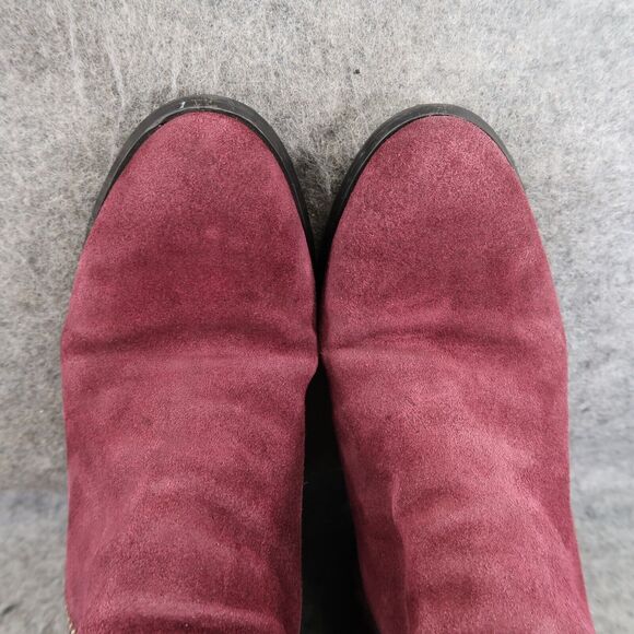 Steve Madden Shoes Womens 7 Booties Leather Cow Hair Fur Tstudio Block Heel Zip - Picture 11 of 16